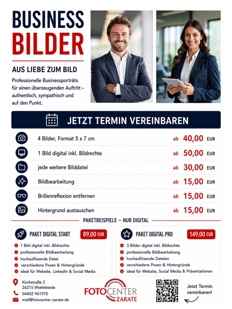 Fotocenter Zarate - Portrait - Passbilder - Familie - Leinwandruck